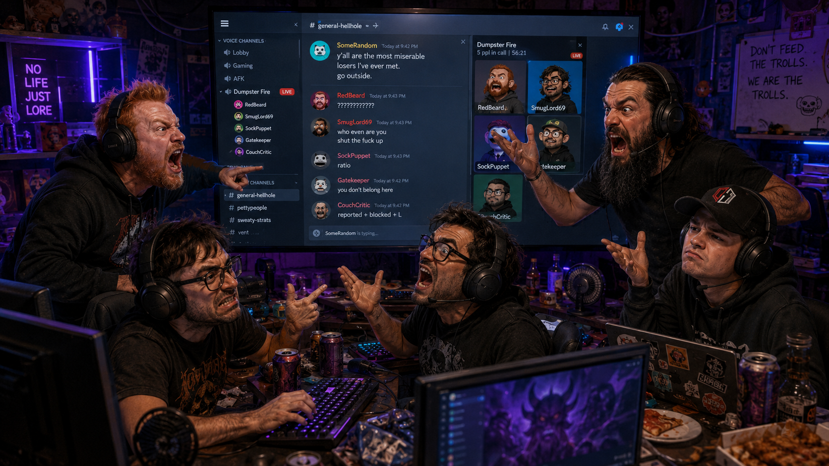 Satirical illustration representing the endless arguments around the dispute
