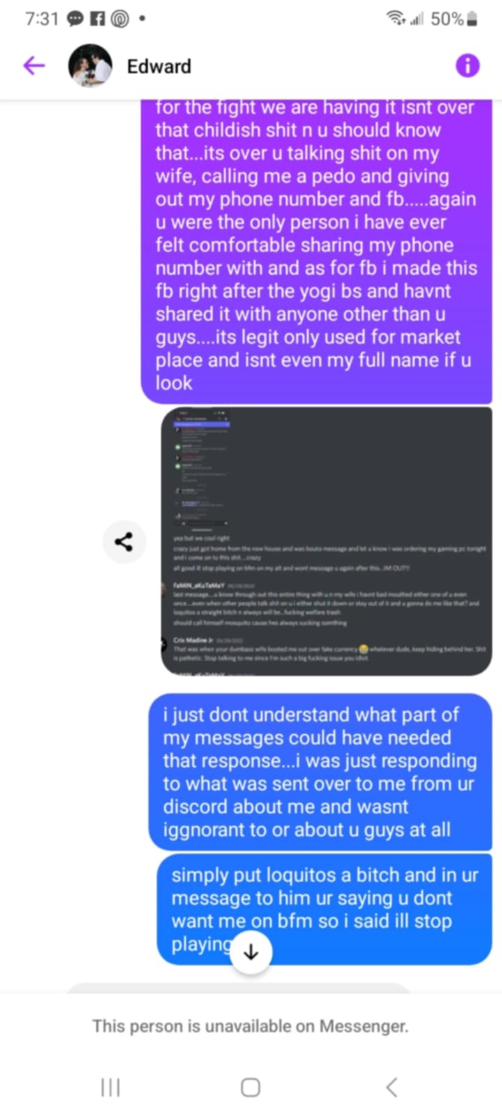 Crix harassment pattern