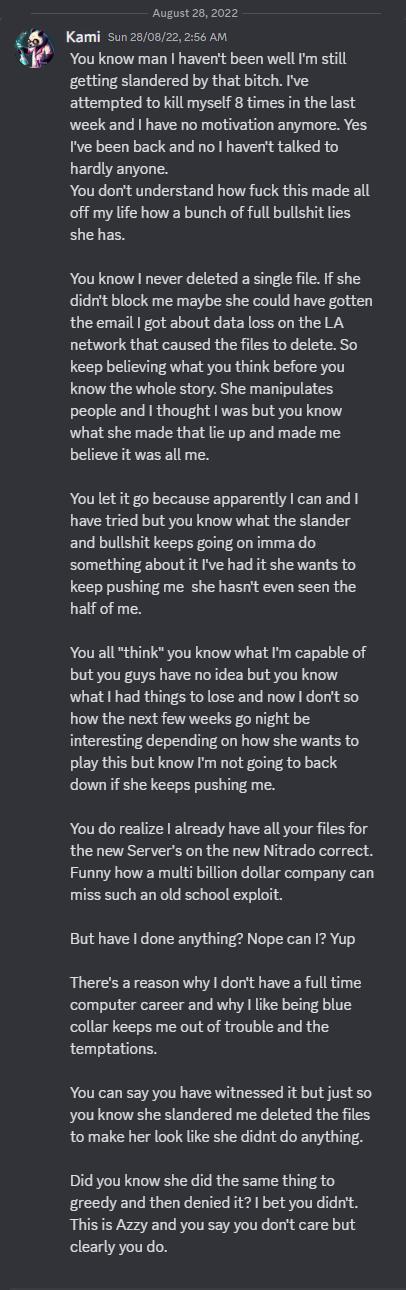 Kami blames Azzy 2