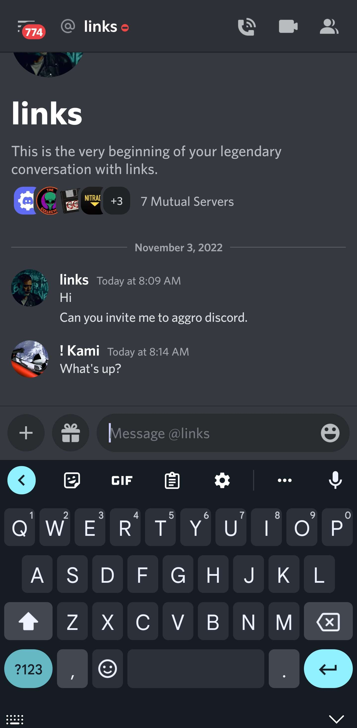 Kami and Links invite