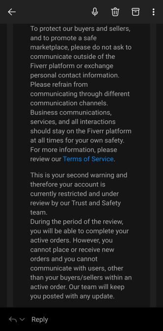 Fiverr warned Kami