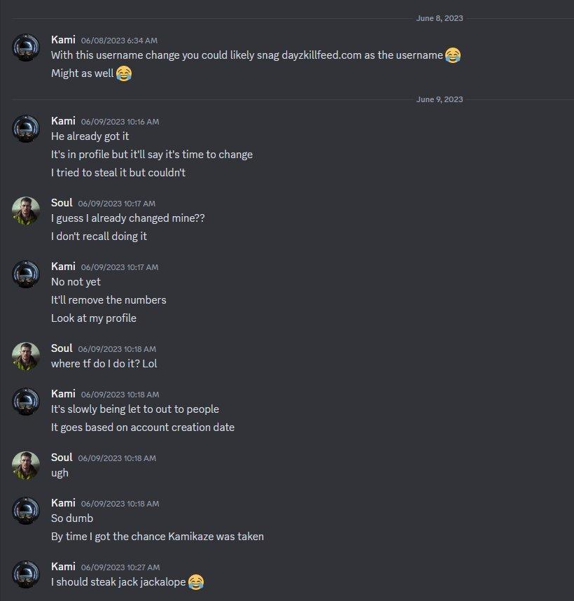 Username change