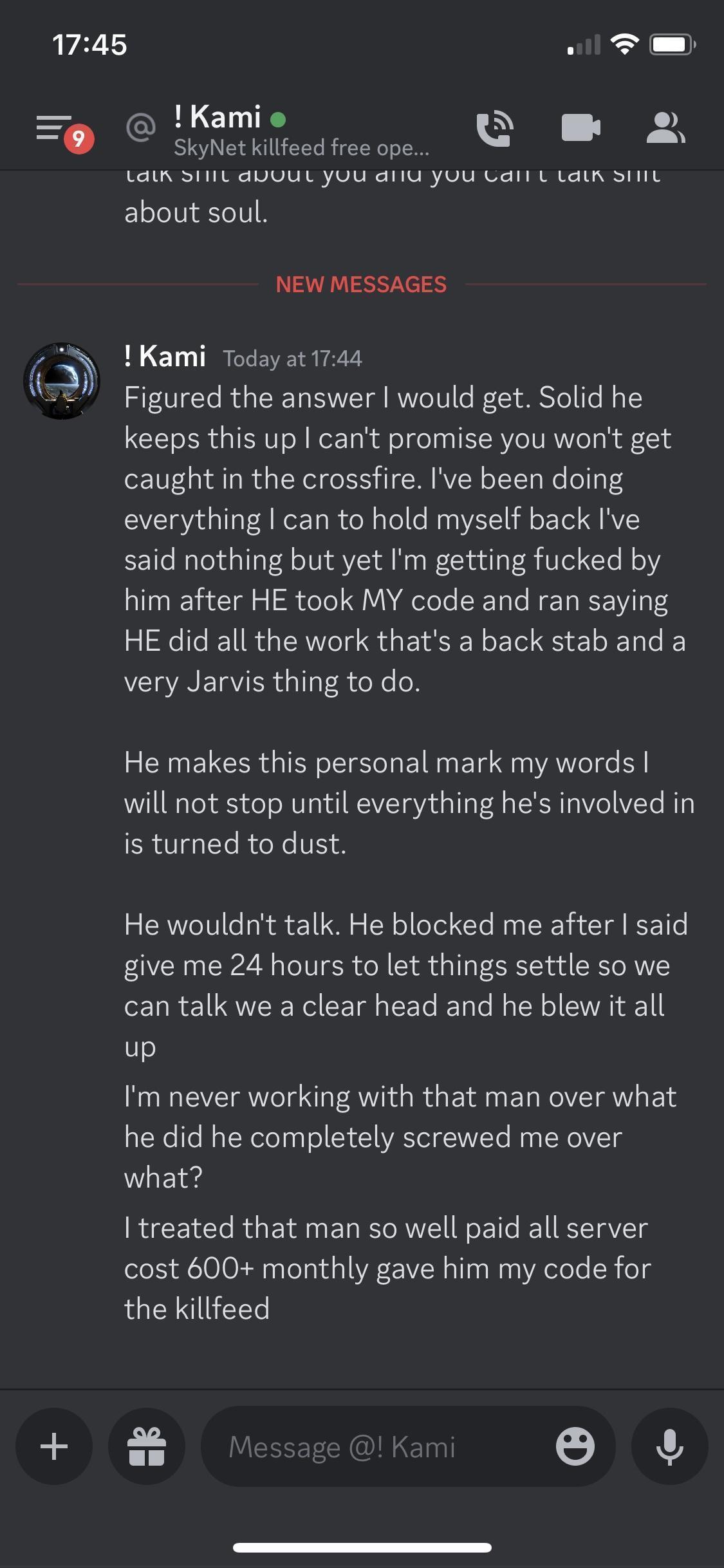 Kami threatens slander website