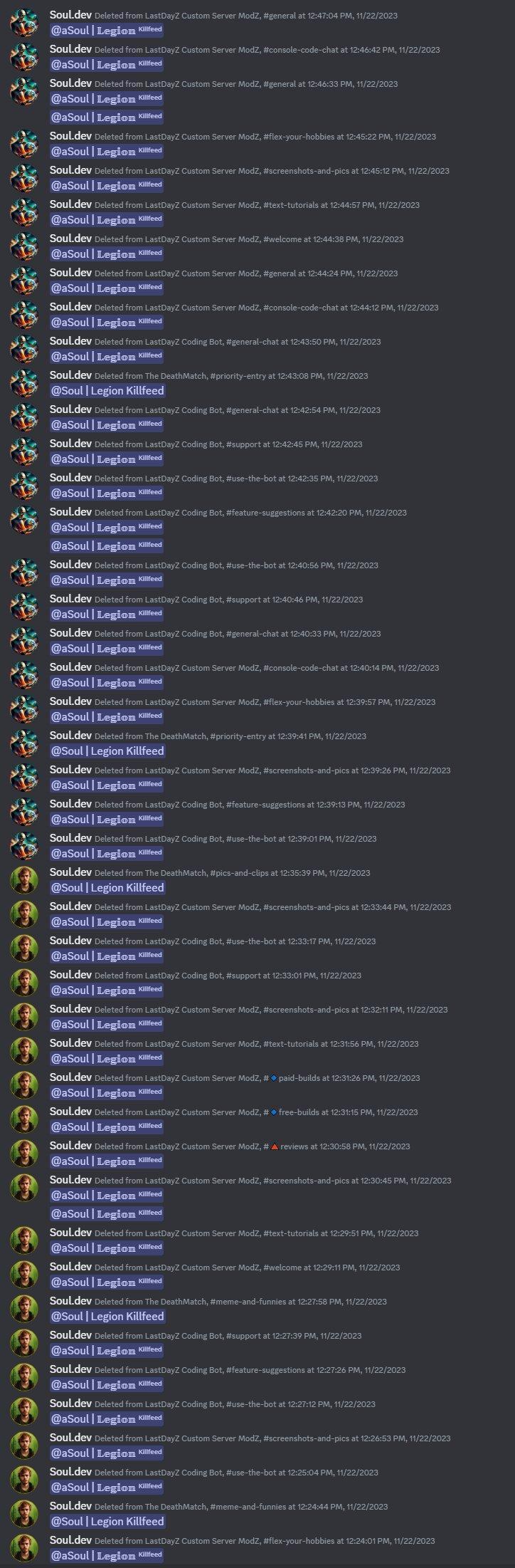Kami self-botting spam