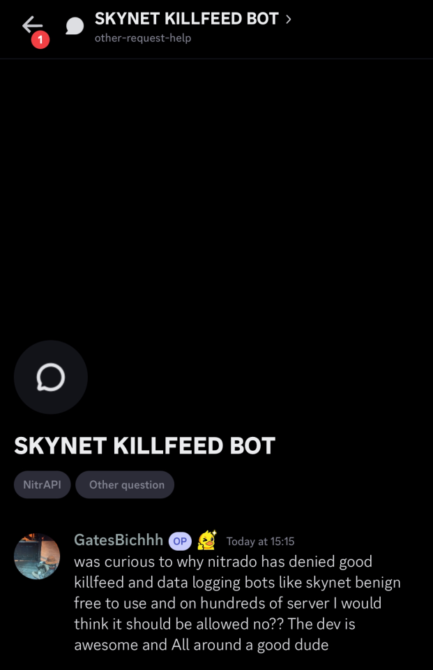SkyNet banned