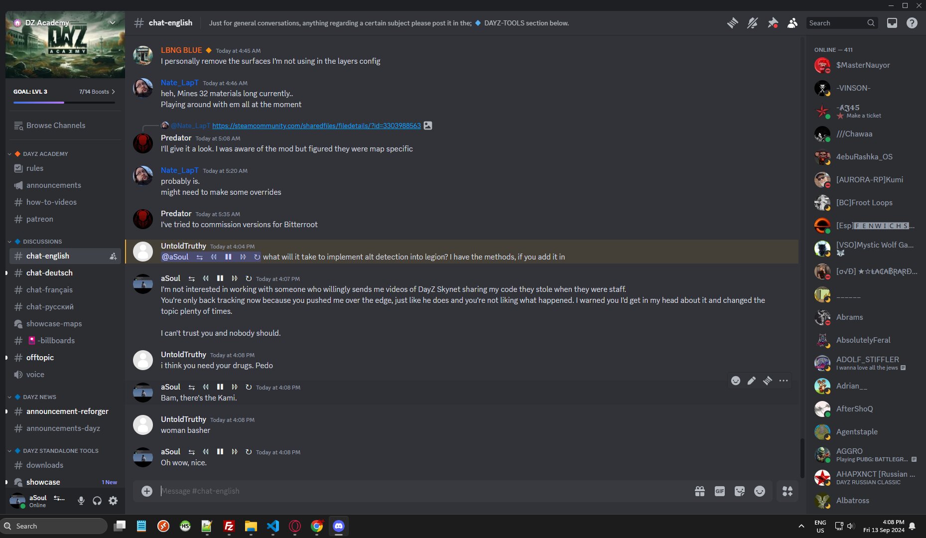 Called pedo refusing partnership
