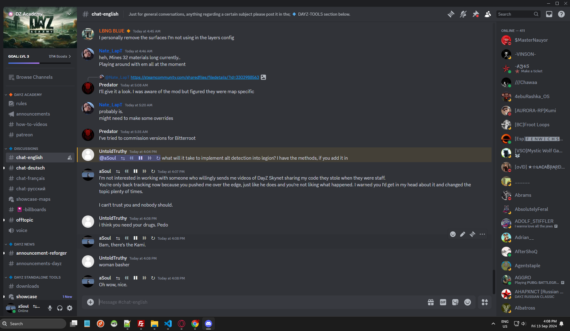 Called pedo refusing partnership