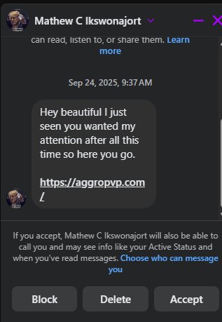 Mathew Facebook message