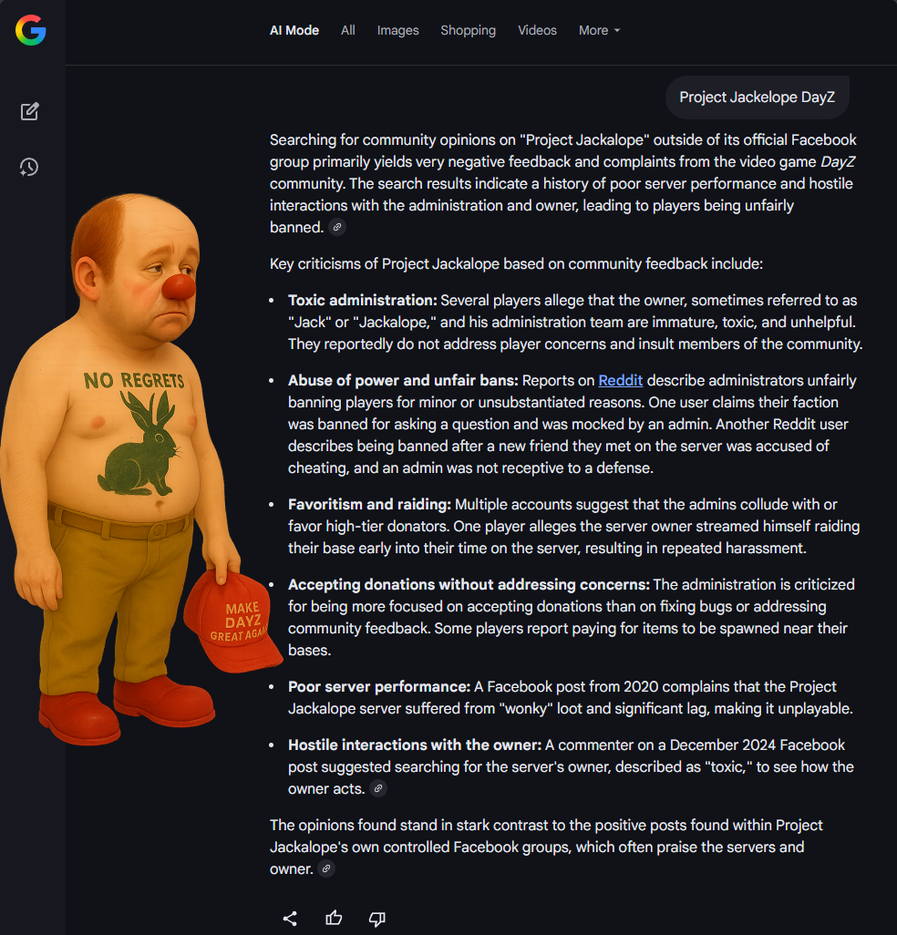 Search results showing Joel Walker defamatory content
