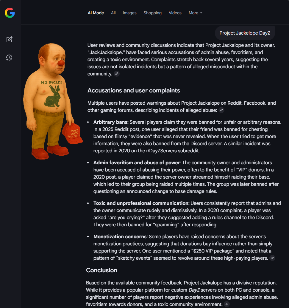 Search results two showing continued defamation