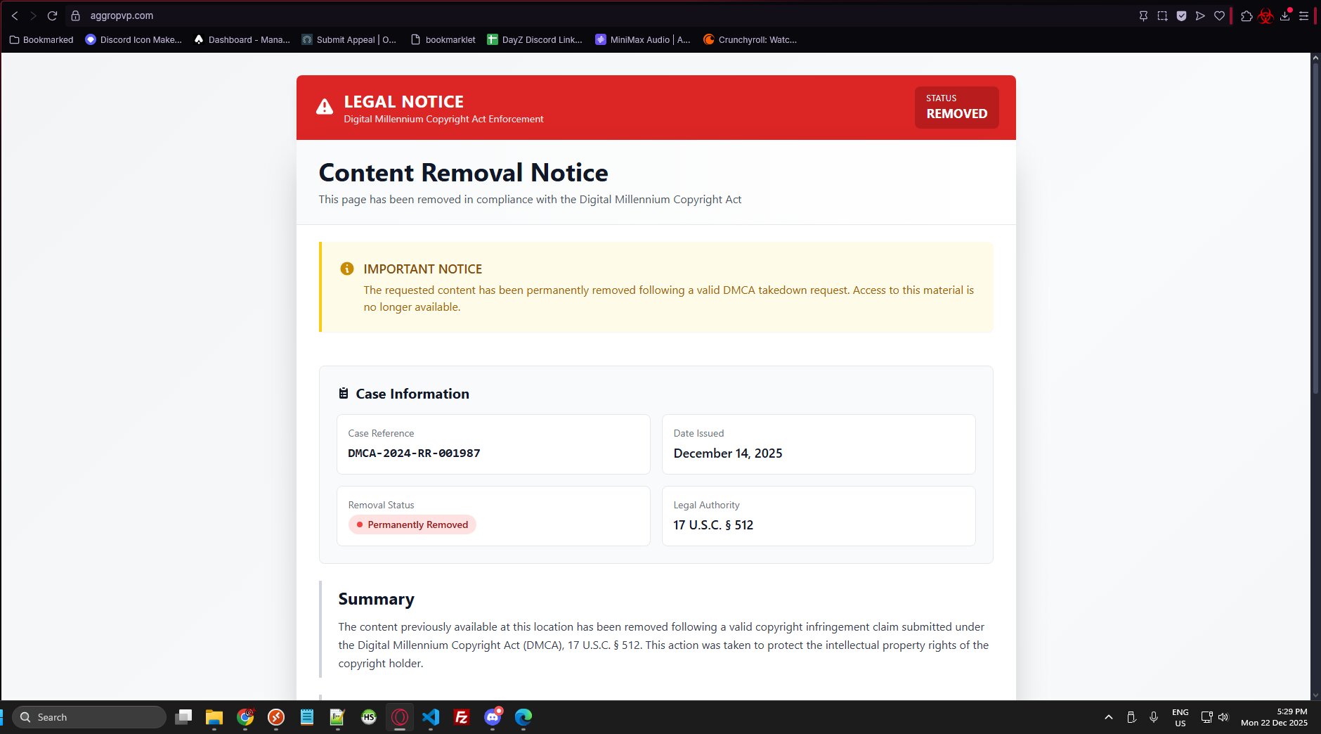 AggroPVP DMCA