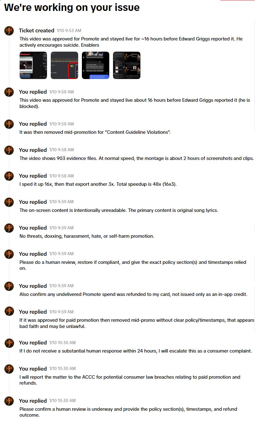 TikTok removal sequence