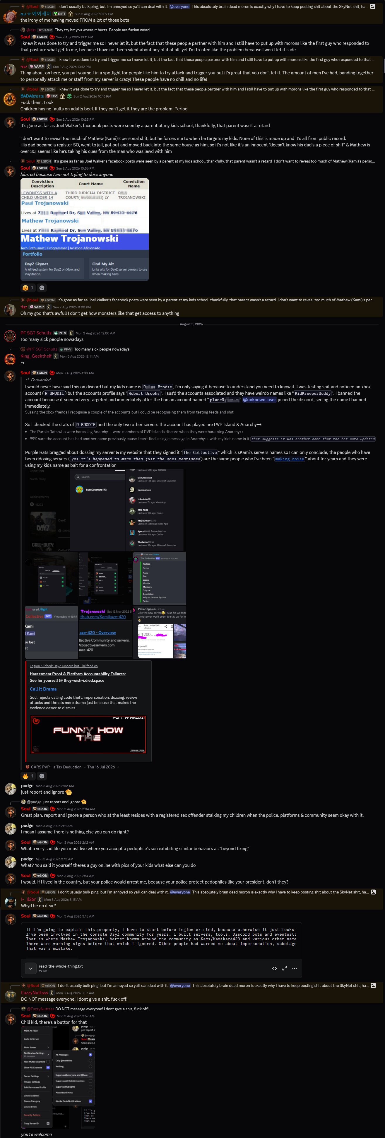 3 August discussion continuation